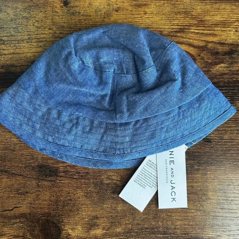 Janie and Jack Blue Hat with Anchor Detail